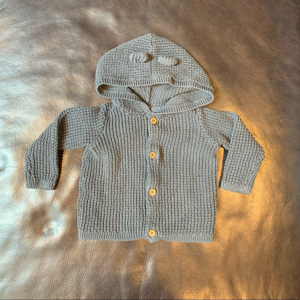 Baby Carter's Button Up Sweater With Hood
